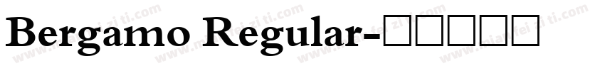 Bergamo Regular字体转换